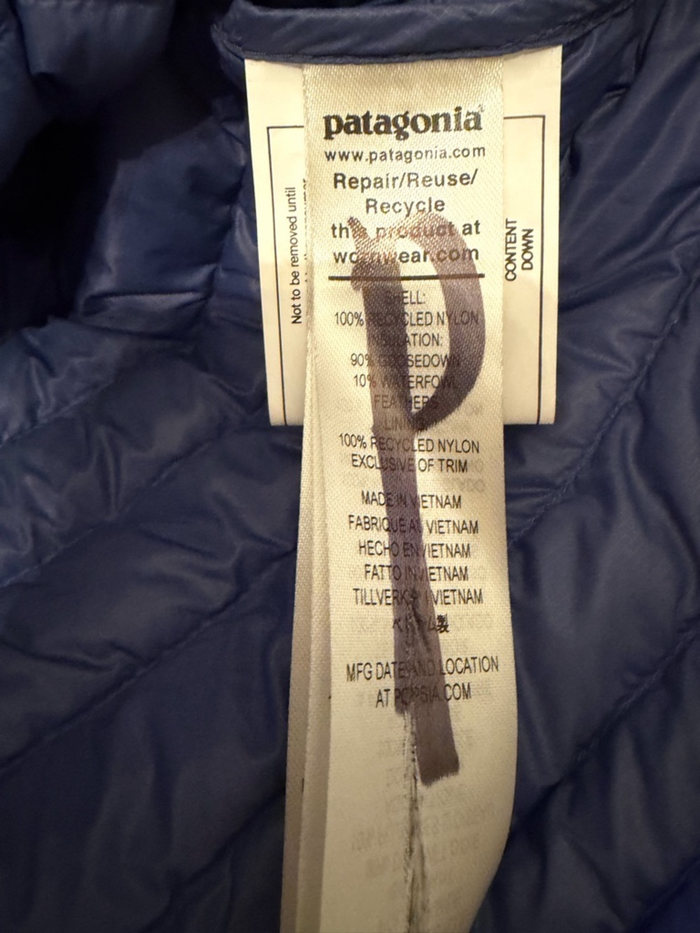 NWOT! 💙 Patagonia AlpLight Down Pullover Womens 800 Fill Packable Jacket - Picture 7 of 8